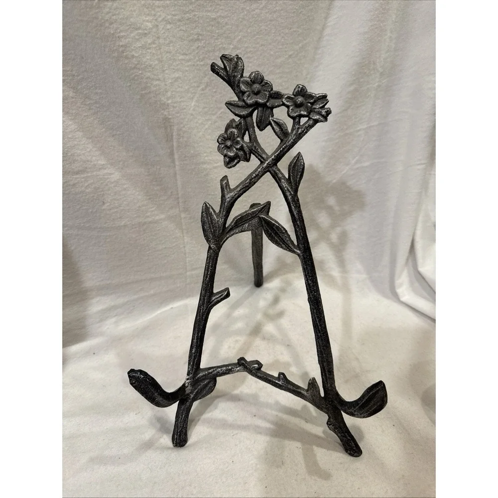 Flower & Branch Cast Iron Kitchen Cookbook, Art Frame, Photo Frame Display Stand